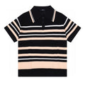 AMIRI Striped Pointelle-Knit Polo Shirt