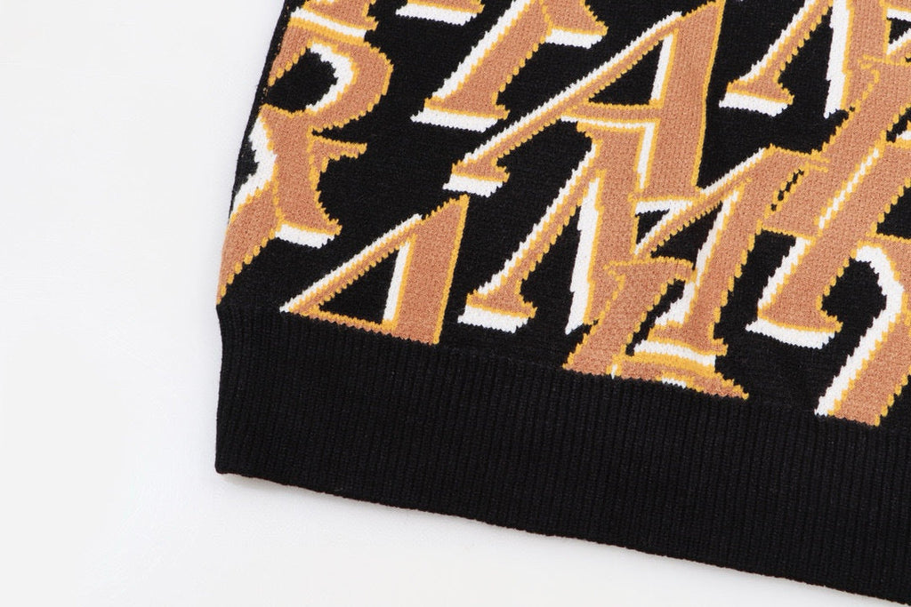 AMIRI Repeat intarsia-knit polo shirt