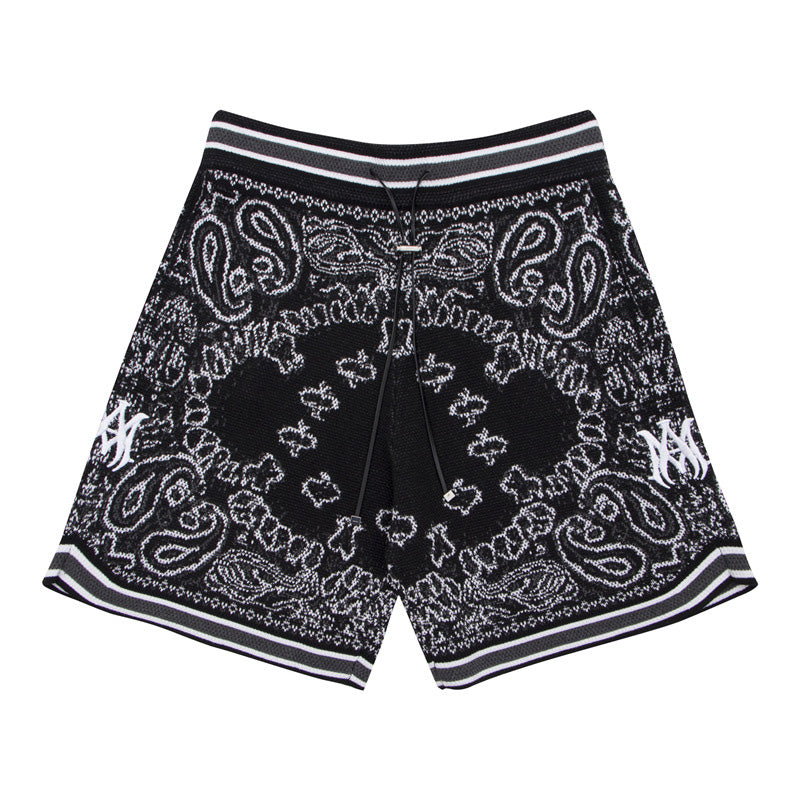 AMIRI Bandana Print B-Ball Drawstring Shorts
