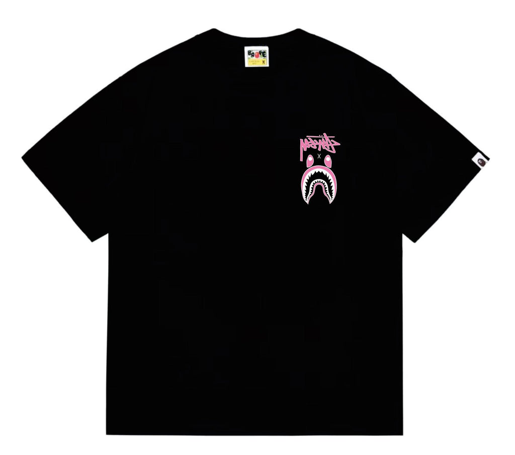 BAPE Contrast Shark Wordmark Graphic T-Shirt ¡ª front